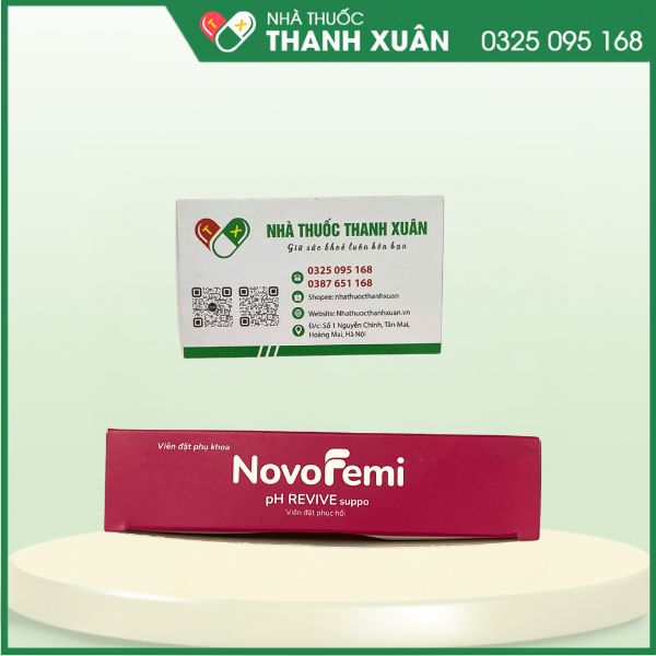 NovoFemi pH Revive suppo viên đặt phục  hồi pH âm đạo